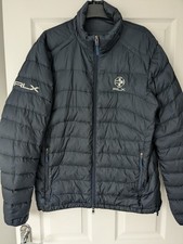 Size: Large Men's Ralph Lauren RLX Sport Golf Puffa Down Navy Warm Jacket Coat