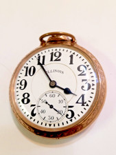 Vintage 1929 Illinois Bunn Special 60 HOUR RR Pocket Watch, Size 16s 21 Jewels