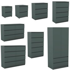 Denver Modern Chest of Drawers Bedside Wardrobe Storage Bedroom Furniture Set