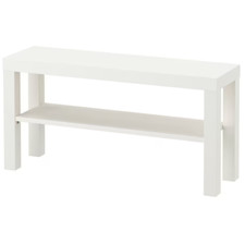 New TV Bench Table Stand Plasma LCD LED Bed Sitting Room White 90x26cm