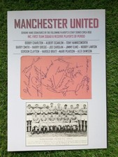 MANCHESTER UNITED SIGNED BUSBY BABES ALBUM PAGES CIRCA 1958 - 59  x 12 PLAYER'S
