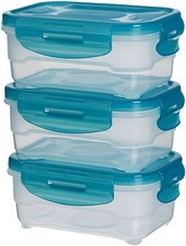 Amazon Basics Air-Locked Leak-Proof, Stackable & Airtight Fridge/Freezer Contain
