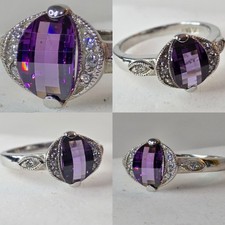 Vintage Style Amethyst & CZ