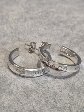 Genuine Tiffany and Co 1837 Hoop Sterling Silver Earrings 2003