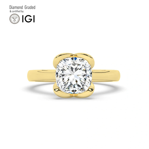 Cushion diamond engagement - diamond,