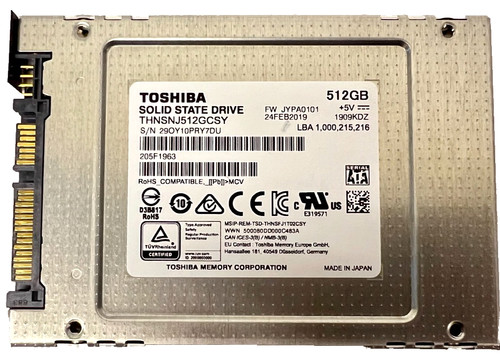Toshiba 512gb solid - toshiba,