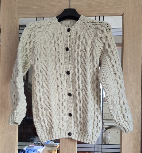 Newly hand knitted ladies aran - newly,