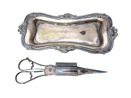 Antique candle snuffer wick - candle,