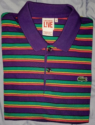 Nwot lacoste live striped mens - nwot,