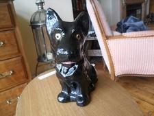 Large Black Stone Scottie Scottish Terrier Dog Door Stop Doorstop (6 kg refurb.)