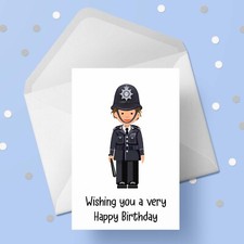 Police Officer Birthday Card -