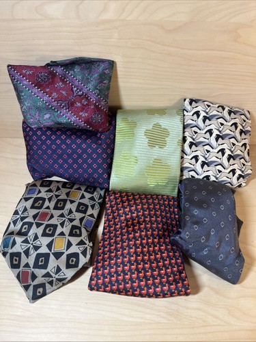 Italian silk men ties x7 - silk, men’s