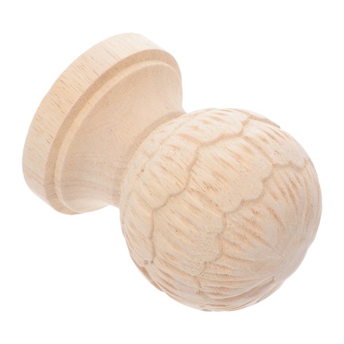 Beige wooden stair post - beige,