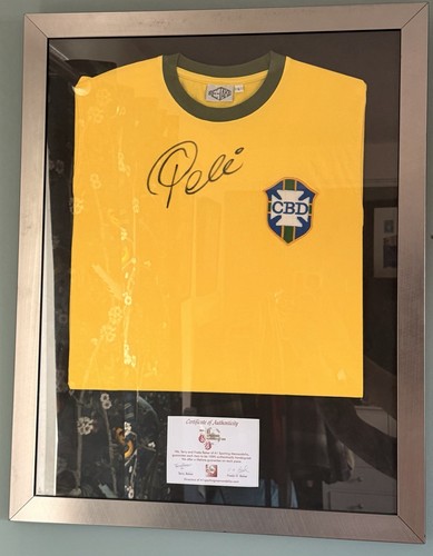 Pele signed brazil - brazil, shirt