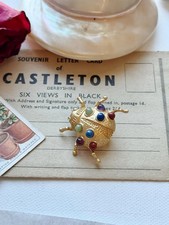 Vintage Ladybird Brooch Gold