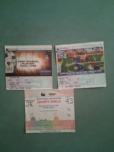 Used football tickets - football,