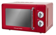 Russell Hobbs Red Microwave Retro Vintage Compact 17L 700W Manual RHRETMM705R