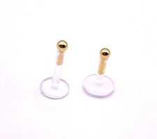 Tiny 2 mm 18 carat gold plated
