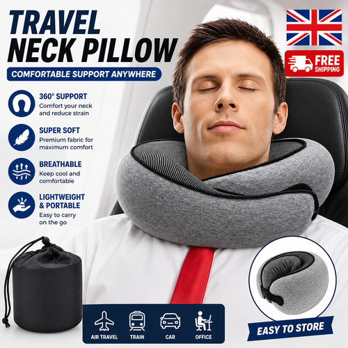 Travel neck pillow memory foam - travel,