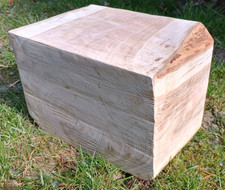 Log side table natural