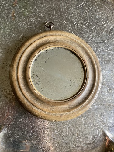 Vintage small round mirror - vintage,
