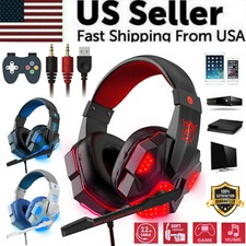 3.5mm Gaming Headset Mic LED