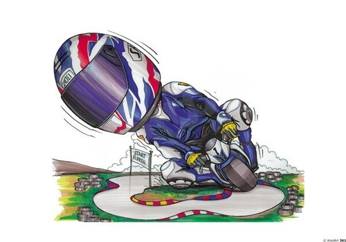 Mini moto blue white koolart - /,