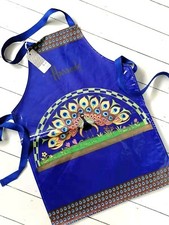 Harrods Archive Collection Peacock waterproof  Apron. new