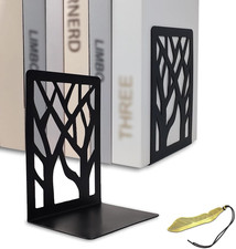 Metal Book Ends, 1 Pair Black