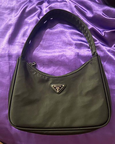 Prada black nylon shoulder bag - shoulder,