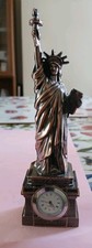 Statue Of Liberty Metal Figurine With Clock. Not Sure If Clock Works. 