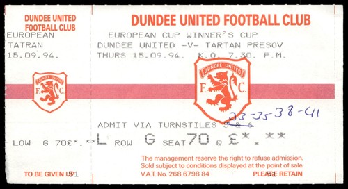 Ticket 1994 dundee - 1994,