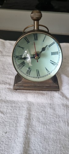 Brass table clock - table,