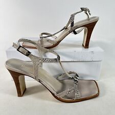 Russell & Bromley Ladies Snake Print T Bar High Heel Sandal UK Size 6.5 EU 40