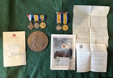 WW1 Trio & Plaque Pte R C
