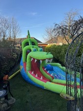 Happy Hop Crocodile Cave Adventure Inflatable Waterslide / Bouncy Castle