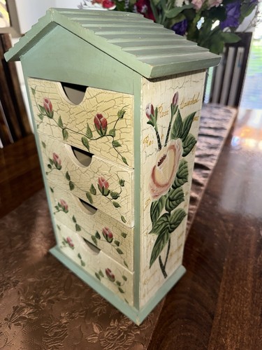 Antique wooden jewellery box - wooden,