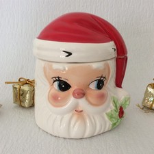 Santa Claus ceramic sugar bowl