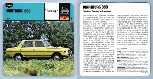 Wartburg 353 1974 gt - gt, &