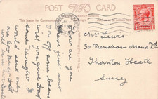 FAMILY HISTORY - POSTCARD - LEWIS - THORTON HEATH BENSHAM MANOR ROAD SURREY 6