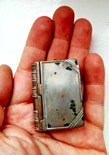 Silver Plated Vesta Matchbox Case Book Design