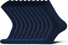 DarkCom Men s Smart Dress Socks Navy Blue 10-Pairs, Man s Gift, 12-14 UK