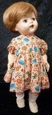 PEDIGREE DOLL, 1950's VINTAGE DOLL, HARD PLASTIC DOLL, FLIRTY EYES, FAT TUMMY
