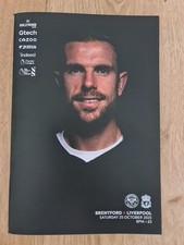 Brentford v Liverpool Officlal Programme  25/10/25 MINT CONDITION 