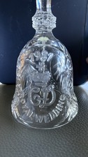 Vintage Royal Wedding Crystal Bell 1981 Charles & Diana Collectible made England