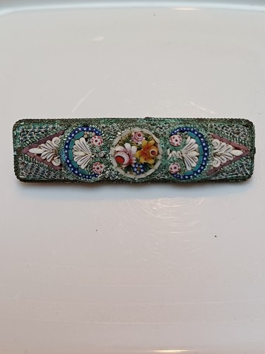 Antique mosaic brooch - antique,
