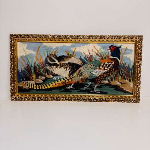 Vintage large framed tapestry - framed,