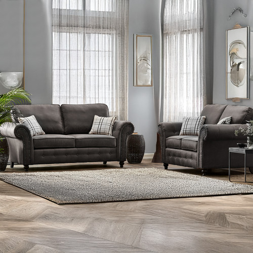 Leather corner sofa - sofa, oakland