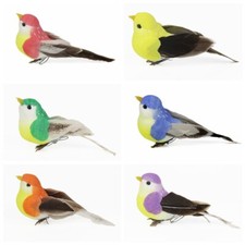6PCS Artificial Bird Ornaments