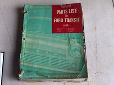 MK1 FORD TRANSIT 1965 /- ILLUSTRATED PARTS LIST BOOK